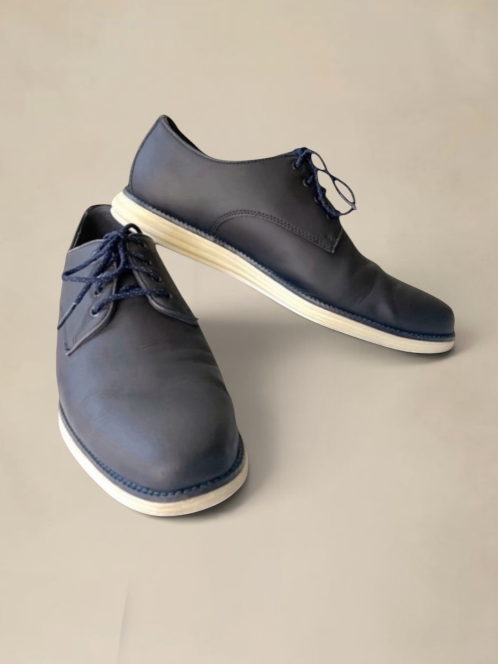 Cole Haan C22766 Mens Blue Grand OS Plain Toe Oxford Casual Shoes